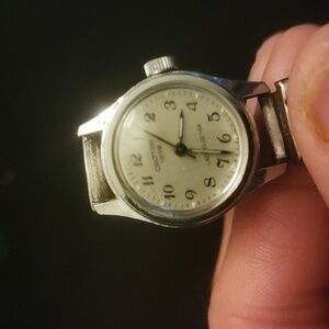 CROTON 1878 AUTOMATIC SWISS MADE WATCH GREEN TURQUOISE STERLING SILVER BAND